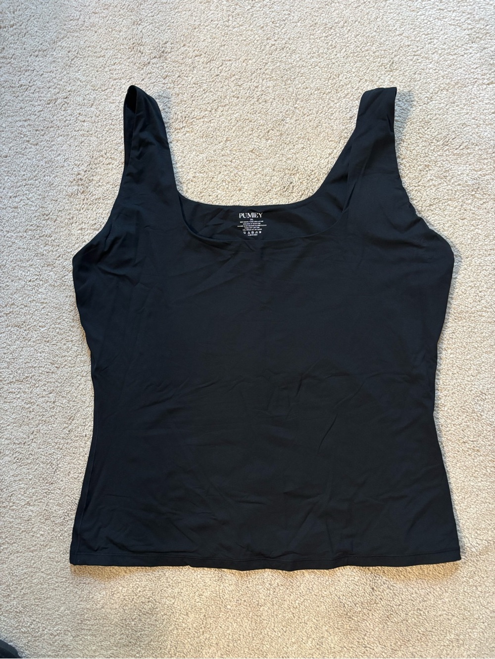 Pumiey Black Scoop Neck Tank Top - Women's